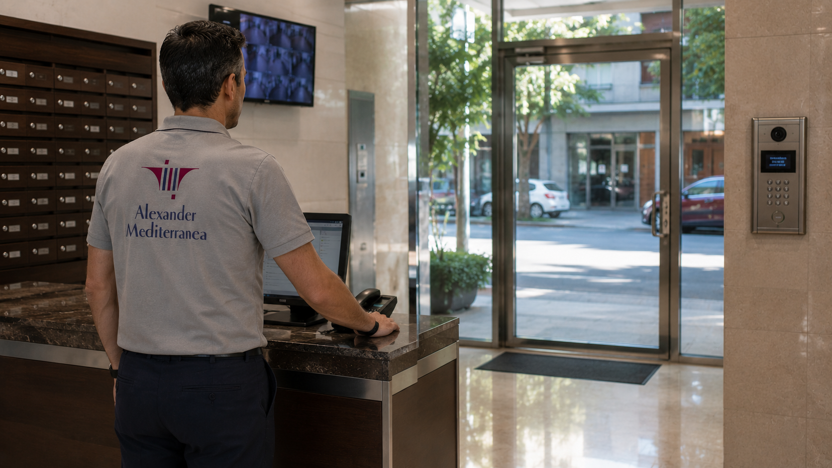Conserjería y control de accesos en portales y edificios